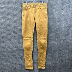 Vigold Womens Skinny Jeans Size 0/25‎ Brown Cotton Stretch Casual Low Rise